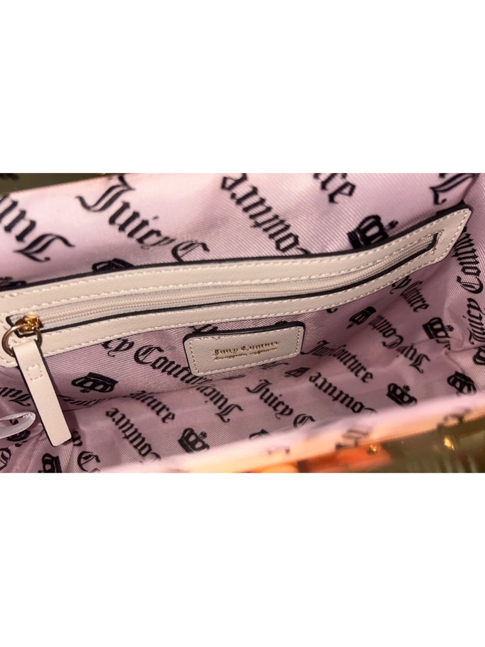 NEW! JUICY COUTURE Fashion Items Haus Frame Clutch Shoulder Bag Soft White - Picture 9 of 9